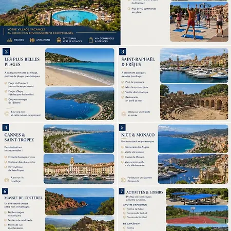 Lejlighed Village Du Cap Esterel Premium , Jardin , Parking , Agay Raphael , Piscine Chauffee Saint-Raphaël